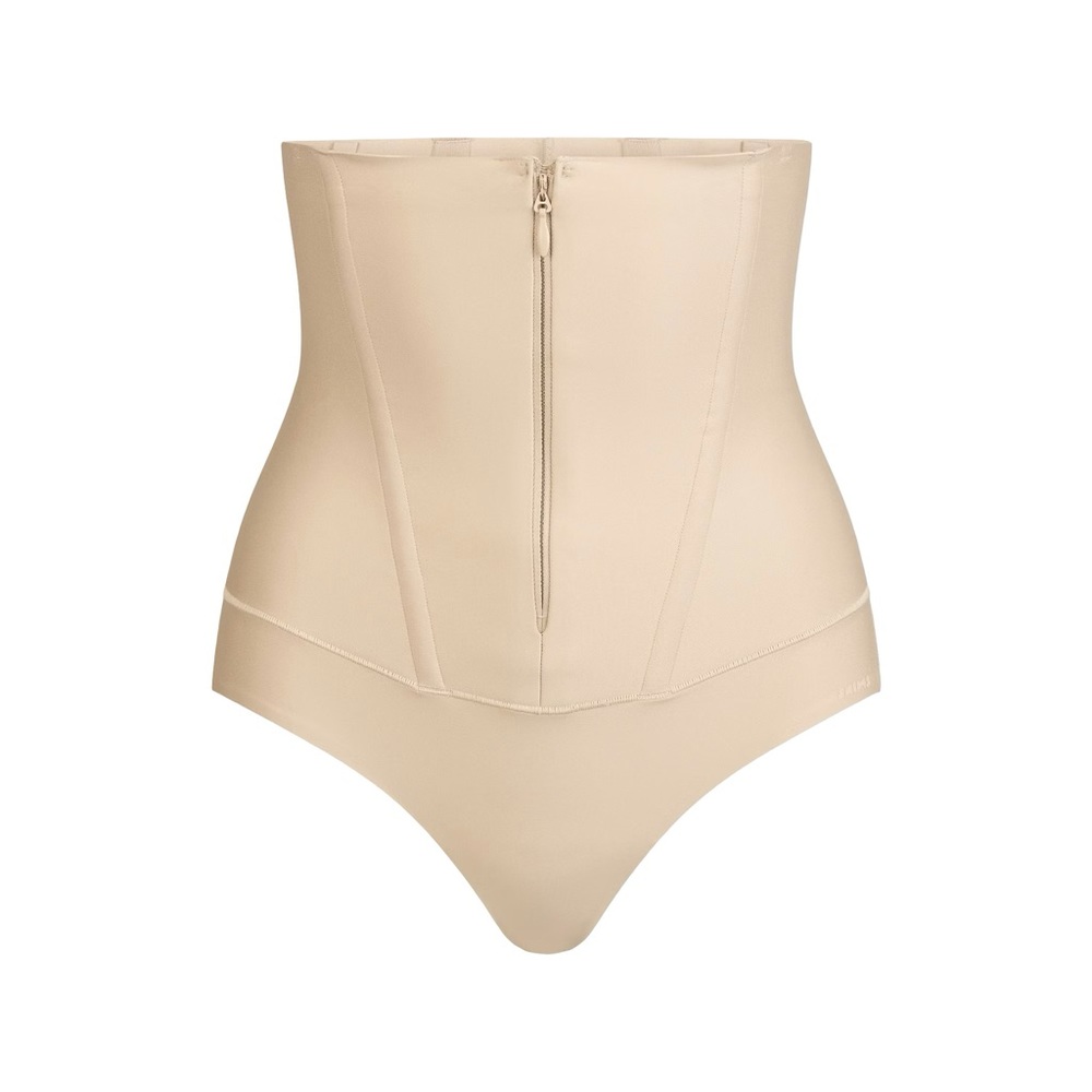 SKIMS NWT High-Waist Waist Trainer Thong Bodysuit in Nude